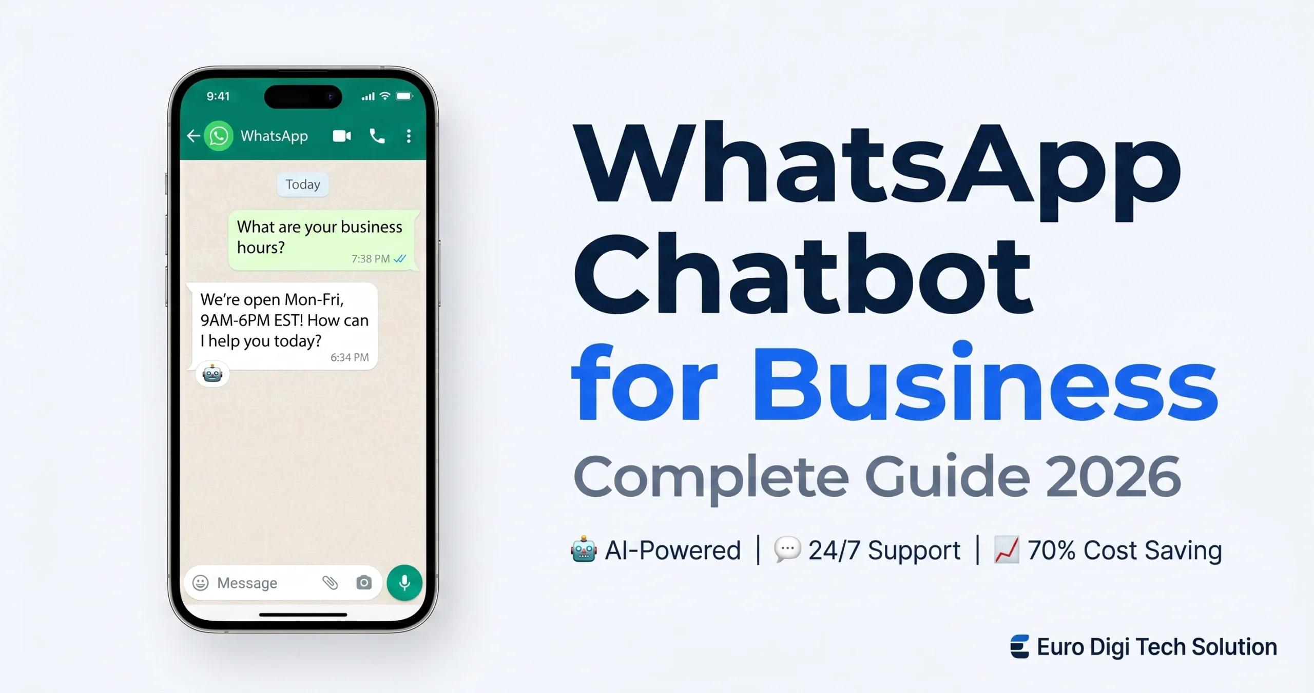 WhatsApp chatbot for business setup guide 2026| Euro Digi Tech Solution